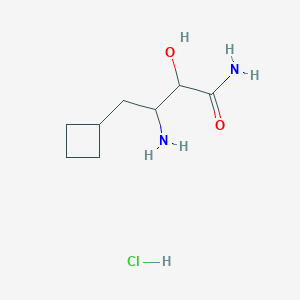 3-Amino-4-cyclobutyl-2-hydroxybutanamide hydrochloride