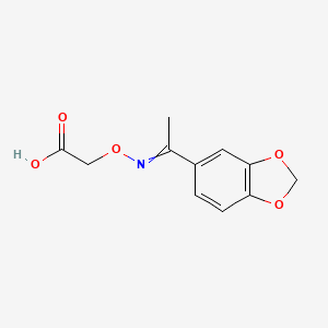 molecular formula C11H11NO5 B1276190 ({[(1E)-1-(1,3-benzodioxol-5-yl)ethylidene]amino}oxy)acetic acid 