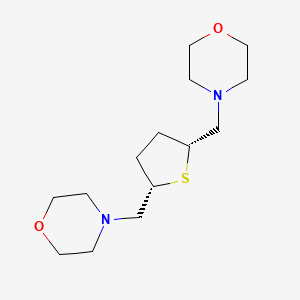 molecular formula C14H26N2O2S B12761922 cis-2,5-Di(morpholinomethyl)-1-thiacyclopentane CAS No. 172753-30-9