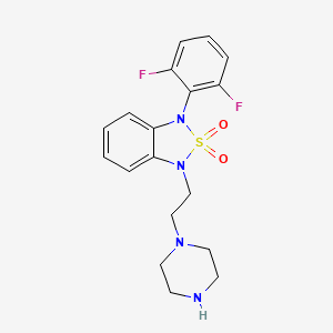 molecular formula C18H20F2N4O2S B12761931 Pfw9A4fse8 CAS No. 1033221-94-1