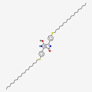 molecular formula C54H84N2O2S2 B12761953 Pyrrolo[3,4-c]pyrrole-1,4-dione, 2,5-dihydro-3,6-bis[4-(octadecylthio)phenyl]- CAS No. 247089-62-9