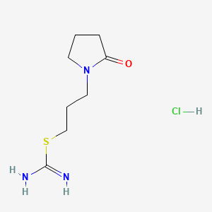 molecular formula C8H16ClN3OS B12761986 3-(2-Oxo-1-pyrrolidinyl)propyl carbamimidothioate hydrochloride CAS No. 117018-93-6