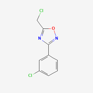 molecular formula C9H6Cl2N2O B1276200 5-(Chloromethyl)-3-(3-chlorophenyl)-1,2,4-oxadiazole CAS No. 51802-78-9