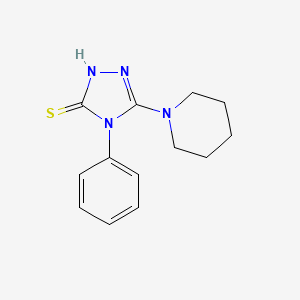 molecular formula C13H16N4S B1276201 4-phenyl-5-piperidin-1-yl-4H-1,2,4-triazole-3-thiol CAS No. 92110-77-5
