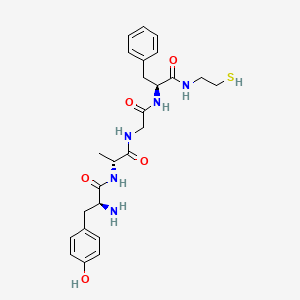 molecular formula C25H33N5O5S B12762062 Enkephalin, ala(2)-cysteamine(5)- CAS No. 99043-51-3