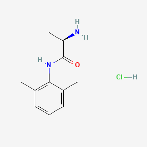 molecular formula C11H17ClN2O B12762107 (-)-2-Amino-N-(2,6-dimethylphenyl)propanamide monohydrochloride CAS No. 53984-74-0
