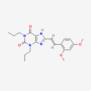 molecular formula C21H26N4O4 B12762116 (E)-8-(2,4-Dimethoxystyryl)-1,3-dipropylxanthine CAS No. 151539-22-9