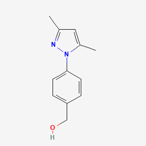 molecular formula C12H14N2O B1276213 [4-(3,5-dimethyl-1H-pyrazol-1-yl)phenyl]methanol CAS No. 934570-55-5
