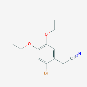 molecular formula C12H14BrNO2 B1276216 2-(2-Bromo-4,5-diethoxyphenyl)acetonitrile CAS No. 847744-26-7