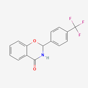 molecular formula C15H10F3NO2 B12762192 2-(4-Trifluoromethylphenyl)-4-oxo-4H-1,3-benzoxazine CAS No. 103952-75-6