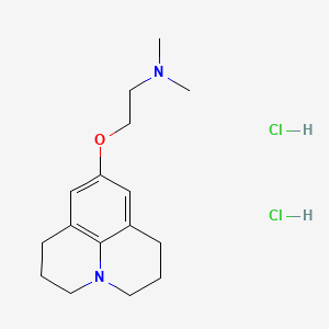 molecular formula C16H26Cl2N2O B12762264 Ethanamine, N,N-dimethyl-2-((2,3,6,7-tetrahydro-1H,5H-benzo(ij)quinolizin-9-yl)oxy)-, dihydrochloride CAS No. 130260-14-9