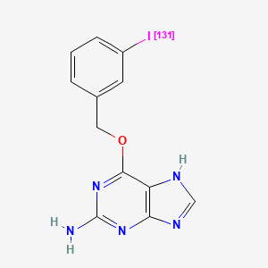 molecular formula C12H10IN5O B12762362 O(6)-(3-Iodobenzyl)guanine I-131 CAS No. 321195-50-0