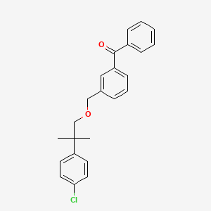 molecular formula C24H23ClO2 B12762363 (3-((2-(4-Chlorophenyl)-2-methylpropoxy)methyl)phenyl)phenylmethanone CAS No. 80843-74-9