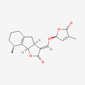 molecular formula C18H20O5 B12762389 (-)-Sorgolactone CAS No. 202340-56-5
