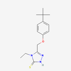 B1276240 5-[(4-tert-butylphenoxy)methyl]-4-ethyl-4H-1,2,4-triazole-3-thiol CAS No. 667437-94-7