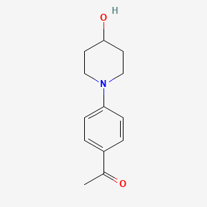 molecular formula C13H17NO2 B1276241 1-[4-(4-Hydroxypiperidin-1-yl)phenyl]ethan-1-one CAS No. 10342-87-7