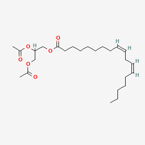 molecular formula C25H42O6 B12762416 Glyceryl diacetate 1-linoleate CAS No. 55320-04-2