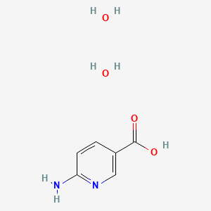 molecular formula C6H10N2O4 B12762442 6-Aminonicotinic acid dihydrate CAS No. 6533-40-0