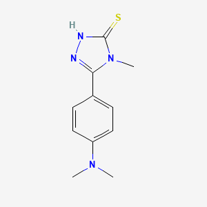 molecular formula C11H14N4S B1276249 5-[4-(dimethylamino)phenyl]-4-methyl-4H-1,2,4-triazole-3-thiol CAS No. 724749-05-7