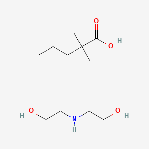 molecular formula C12H27NO4 B12762559 Bis(2-hydroxyethyl)ammonium 2,2,4-trimethylvalerate CAS No. 84604-71-7