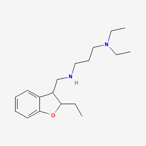 molecular formula C18H30N2O B12762570 N'-((2,3-Dihydro-2-ethyl-3-benzofuranyl)methyl)-N,N-diethyl-1,3-propanediamine CAS No. 94208-06-7
