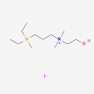 molecular formula C12H30INOSi B12762585 (3-(Diethylmethylsilyl)propyl)dimethyl(2-hydroxyethyl)ammonium iodide CAS No. 84584-64-5