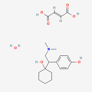 molecular formula C20H31NO7 B12762598 Desvenlafaxine fumarate monohydrate CAS No. 313471-75-9