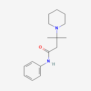 molecular formula C16H24N2O B12762629 1-Piperidinepropionanilide, beta,beta-dimethyl- CAS No. 108974-28-3