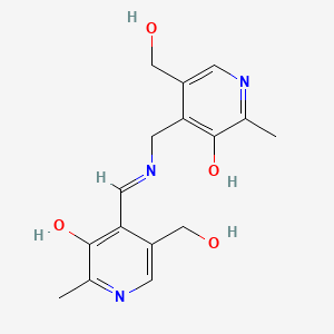 molecular formula C16H19N3O4 B12762648 Pyridoxiliden-pyridoxamin [German] CAS No. 82276-93-5