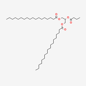 molecular formula C43H82O6 B12762666 Glyceryl 2-butyrate distearate CAS No. 66411-63-0