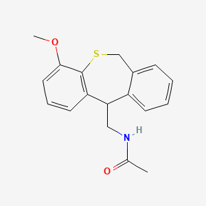 molecular formula C18H19NO2S B12762681 N-(4-Methoxy-6,11-dihydrodibenzo(b,e)thiepin-11-ylmethyl)acetamide CAS No. 82394-15-8