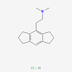 molecular formula C16H24ClN B12762686 s-Indacene-4-ethanamine, 1,2,3,5,6,7-hexahydro-N,N-dimethyl-, hydrochloride CAS No. 82875-64-7