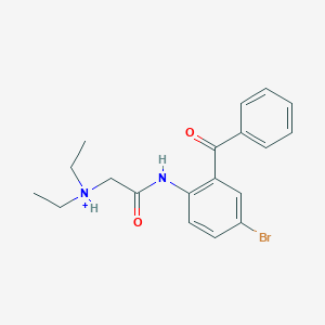 molecular formula C19H22BrN2O2+ B1276276 [2-(2-Benzoyl-4-bromoanilino)-2-oxoethyl]-diethylazanium CAS No. 6743-09-5