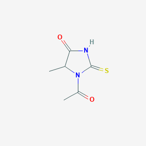 molecular formula C6H8N2O2S B1276278 1-Acetyl-5-methyl-2-thioxo-4-imidazolidinone CAS No. 39806-38-7