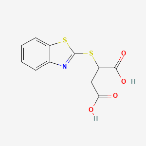 molecular formula C11H9NO4S2 B1276284 2-(1,3-Benzothiazol-2-ylthio)succinic acid CAS No. 95154-01-1