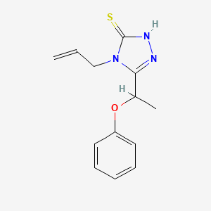 molecular formula C13H15N3OS B1276286 4-allyl-5-(1-phenoxyethyl)-4H-1,2,4-triazole-3-thiol CAS No. 669705-40-2