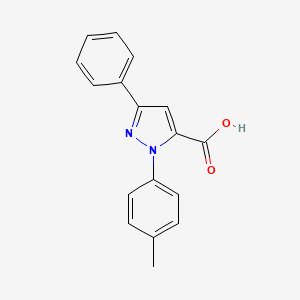 molecular formula C17H14N2O2 B1276288 3-苯基-1-对甲苯基-1H-吡唑-5-羧酸 CAS No. 618101-89-6