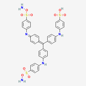 molecular formula C37H31N5O9S3 B1276346 4-[4-[[4-(4-Aminooxysulfonylanilino)phenyl]-[4-(4-aminooxysulfonylphenyl)iminocyclohexa-2,5-dien-1-ylidene]methyl]anilino]benzenesulfonic acid CAS No. 66687-07-8