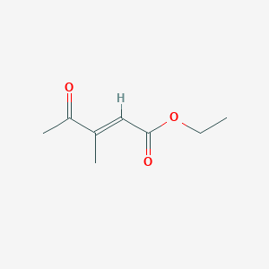 molecular formula C8H12O3 B1276348 Ethyl 3-methyl-4-oxopent-2-enoate CAS No. 13979-23-2