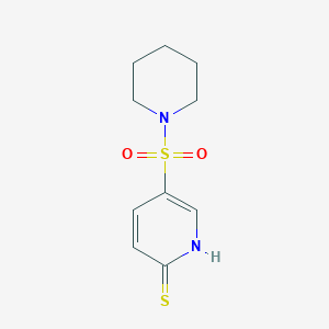 molecular formula C10H14N2O2S2 B1276360 5-(Piperidin-1-ylsulfonyl)pyridine-2-thiol CAS No. 852400-11-4