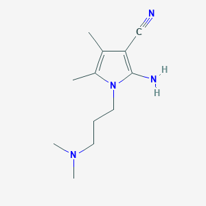 2-amino-1-[3-(dimethylamino)propyl]-4,5-dimethyl-1H-pyrrole-3-carbonitrile
