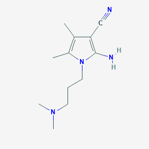 molecular formula C12H20N4 B1276364 2-氨基-1-[3-(二甲氨基)丙基]-4,5-二甲基-1H-吡咯-3-腈 CAS No. 55817-76-0
