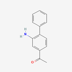 molecular formula C14H13NO B1276381 1-(2-Amino(1,1'-biphenyl)-4-yl)ethan-1-one CAS No. 42771-78-8