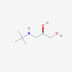 molecular formula C7H17NO2 B1276388 (2R)-3-(tert-butylamino)propane-1,2-diol CAS No. 59207-70-4