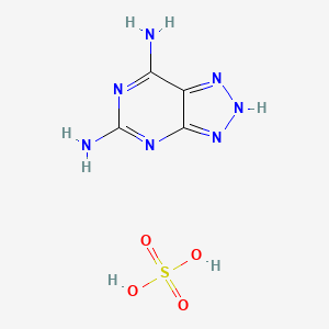 molecular formula C4H7N7O4S B1276390 1H-1,2,3-Triazolo[4,5-d]pyrimidine-5,7-diamine, sulfate CAS No. 65591-11-9