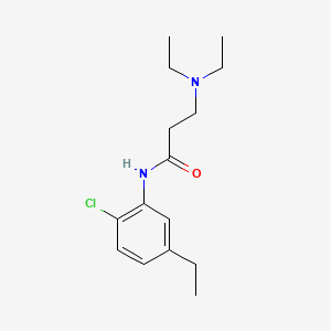 molecular formula C15H23ClN2O B12763912 Propionanilide, 2'-chloro-3-(diethylamino)-5'-ethyl- CAS No. 92724-89-5