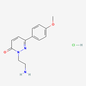 molecular formula C13H16ClN3O2 B1276396 2-(2-aminoethyl)-6-(4-methoxyphenyl)pyridazin-3(2H)-one hydrochloride CAS No. 901886-37-1