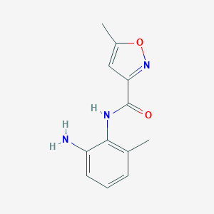 molecular formula C12H13N3O2 B127640 N-(2-Amino-6-methylphenyl)-5-methyl-3-isoxazolecarboxamide CAS No. 145440-95-5