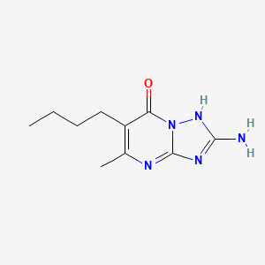 molecular formula C10H15N5O B1276402 2-Amino-6-butyl-5-methyl[1,2,4]triazolo[1,5-A]pyrimidin-7-OL CAS No. 873408-42-5