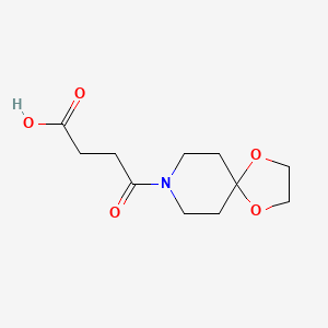 molecular formula C11H17NO5 B1276407 4-(1,4-Dioxa-8-azaspiro[4.5]dec-8-yl)-4-oxobutanoic acid CAS No. 883550-05-8